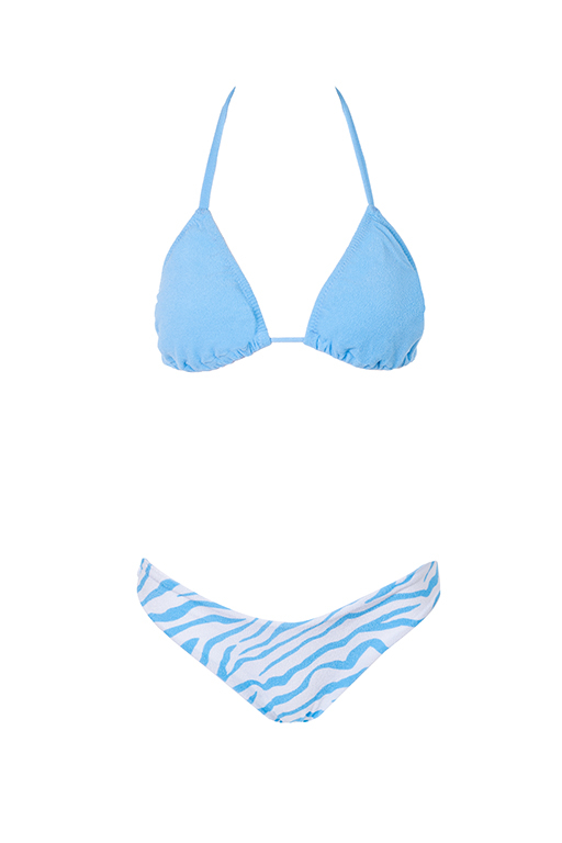 Triangolo Rodeo Sponge e zebra Celeste 